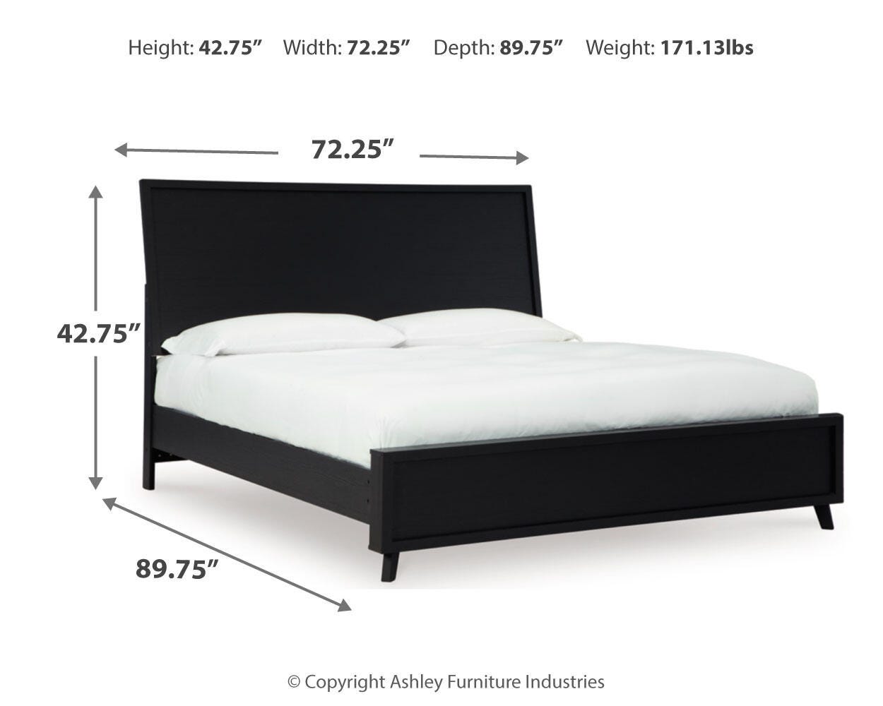 Danziar Queen Panel Platform Bed, Dresser and Mirror
