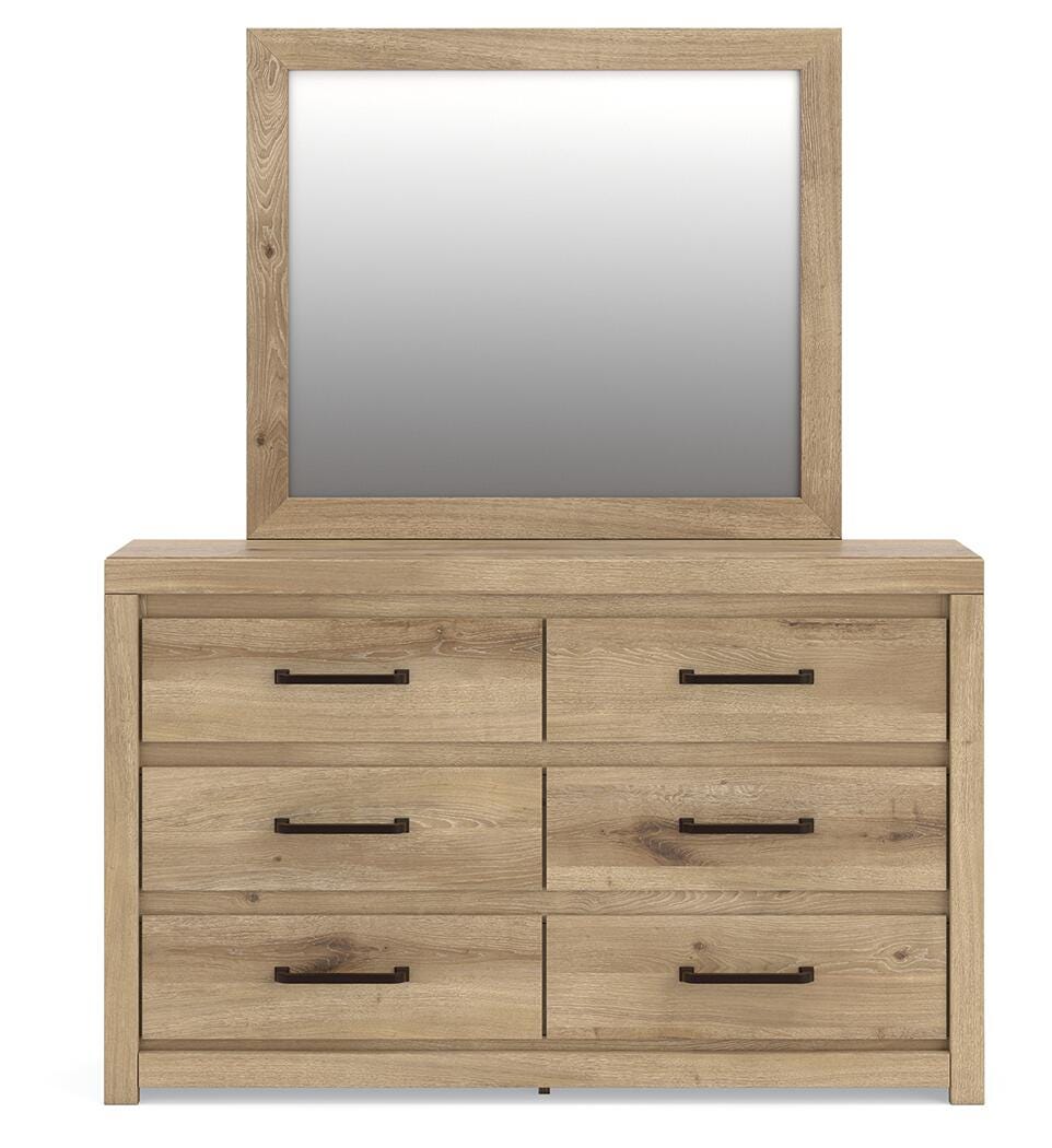 Brozmont Queen Panel Bed, Dresser and Mirror