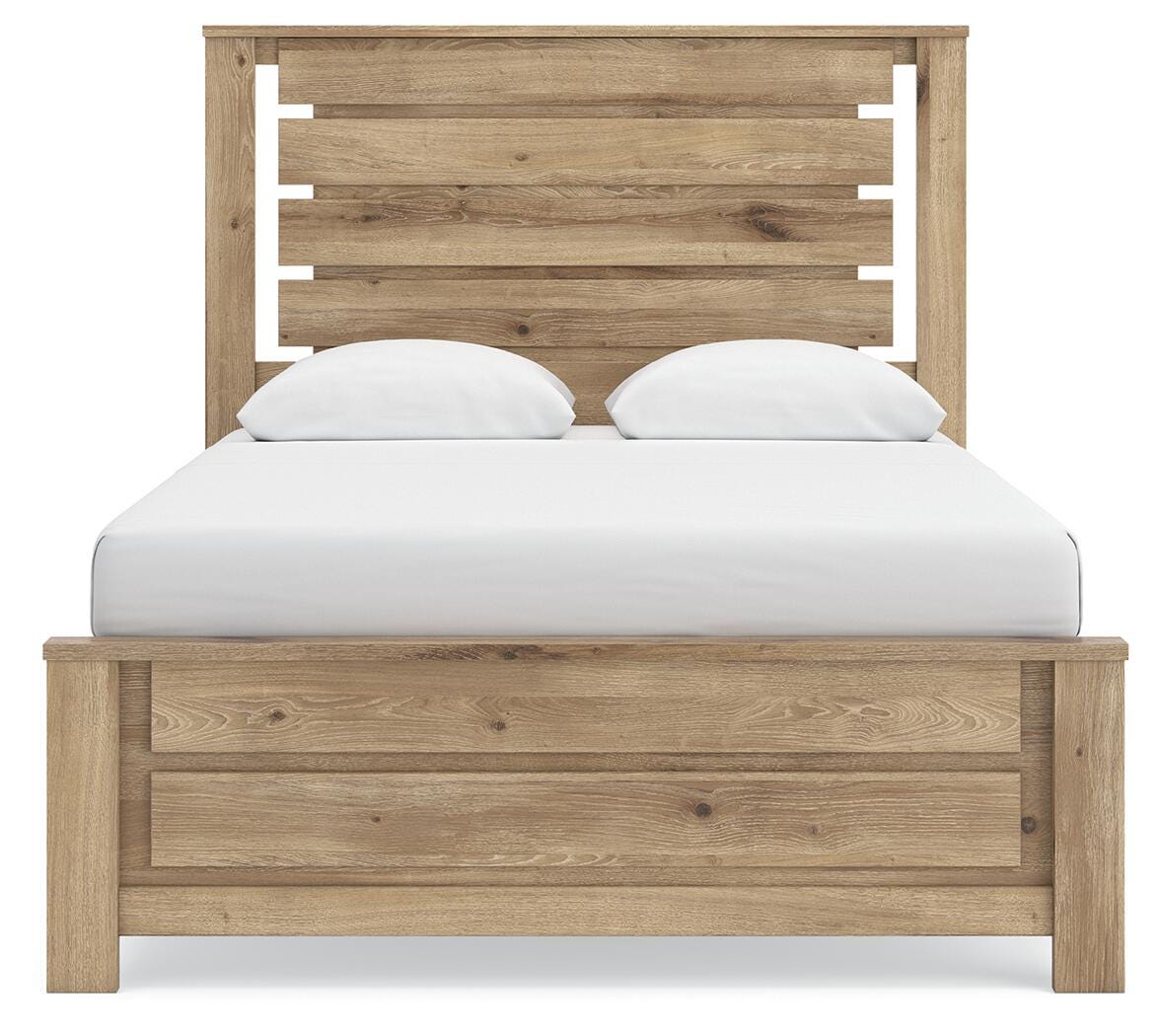 Brozmont Queen Panel Bed, Dresser and Mirror