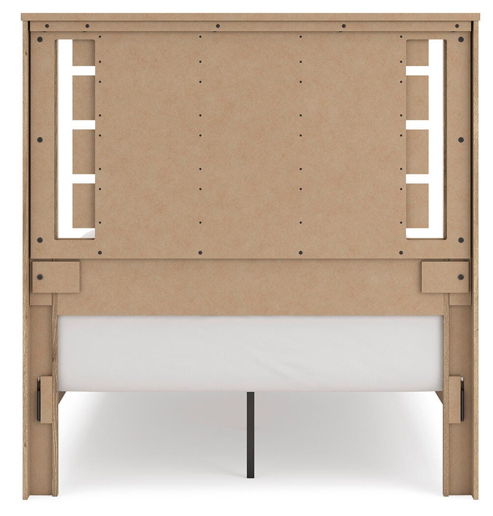 Brozmont Full Panel Platform Bed, Dresser and Mirror