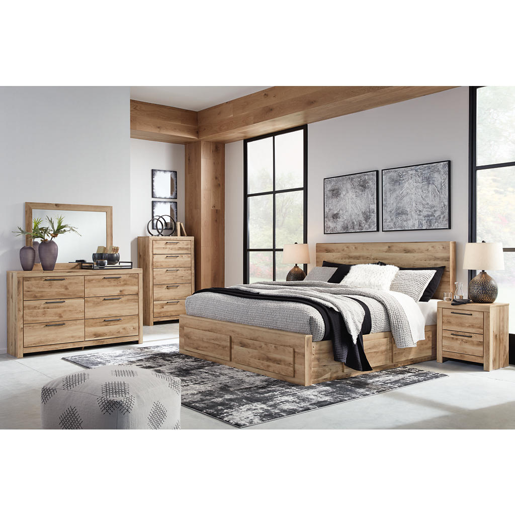 Hyanna Queen Panel Storage Bed with 1 Side Storage, Dresser and Mirror Signature Design by Ashley® Uncategorized
