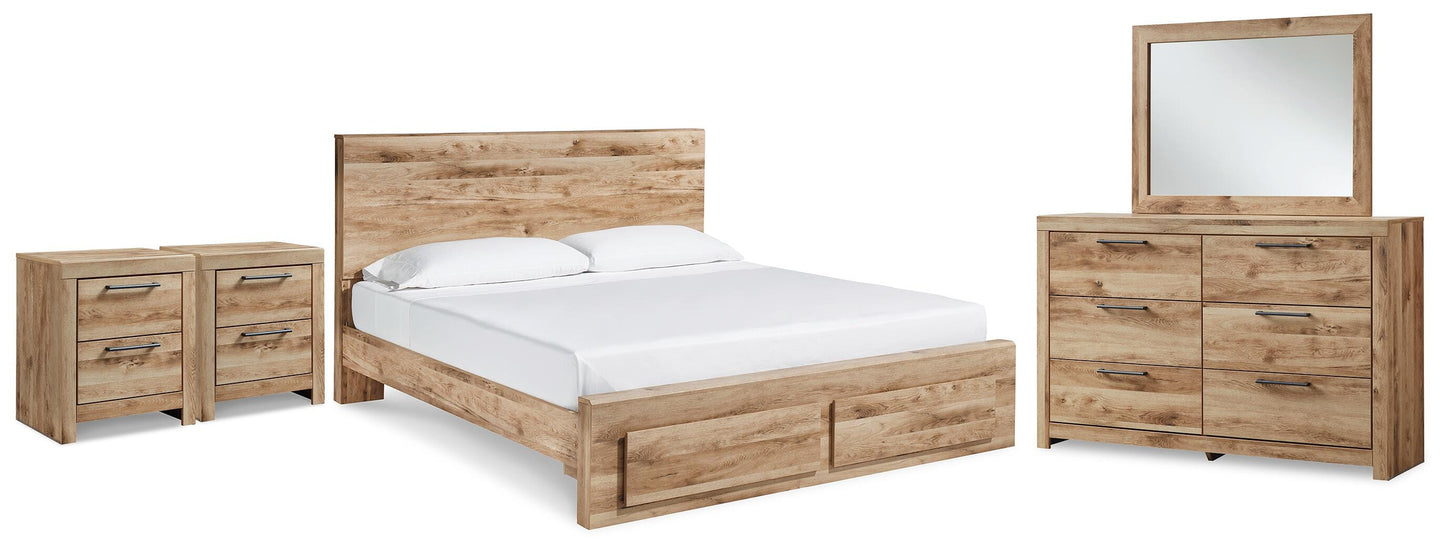 Hyanna King Storage Bed 5-Piece Set — Mirror, 2 Nightstands Signature Design by Ashley® Bedroom