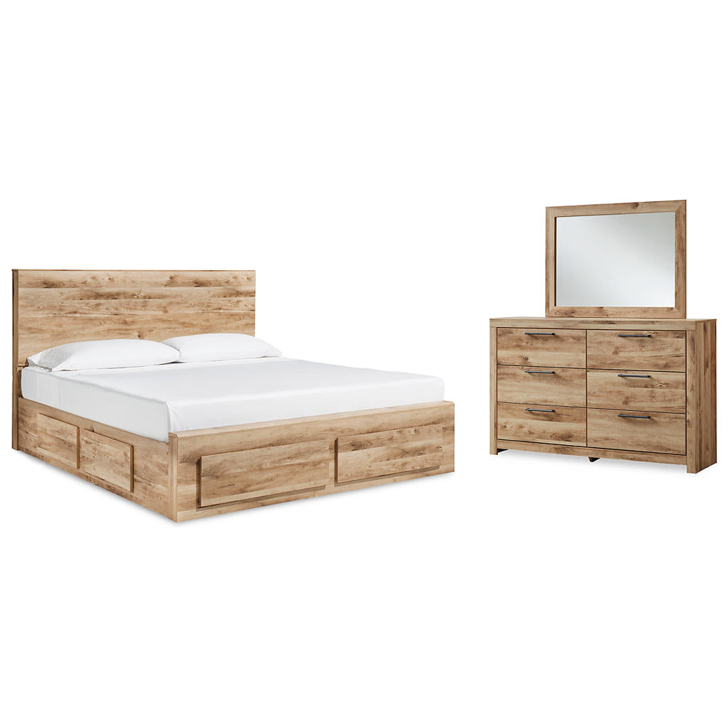 Hyanna Queen Panel Storage Bed with 2 Side Storage, Dresser and Mirror Signature Design by Ashley® Uncategorized