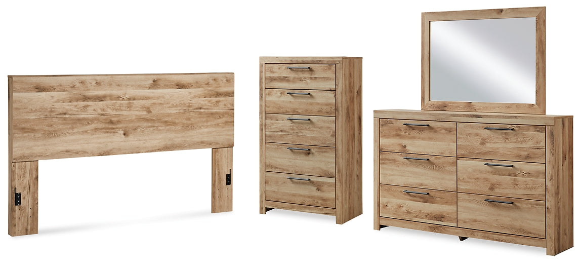 Hyanna King Panel Headboard, Dresser, Mirror and Chest