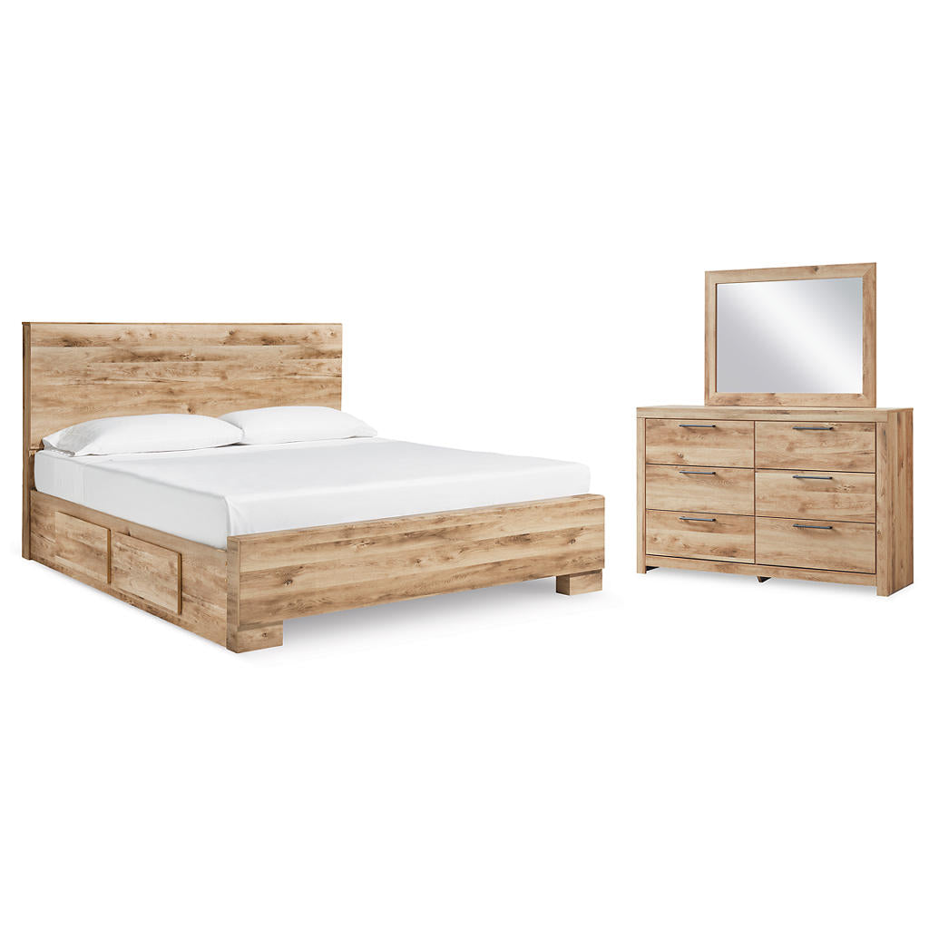 Hyanna King Panel Bed with 2 Side Storage, Dresser and Mirror Signature Design by Ashley® Uncategorized
