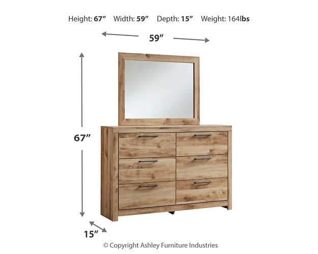 Hyanna Twin Panel Headboard, Dresser and Mirror