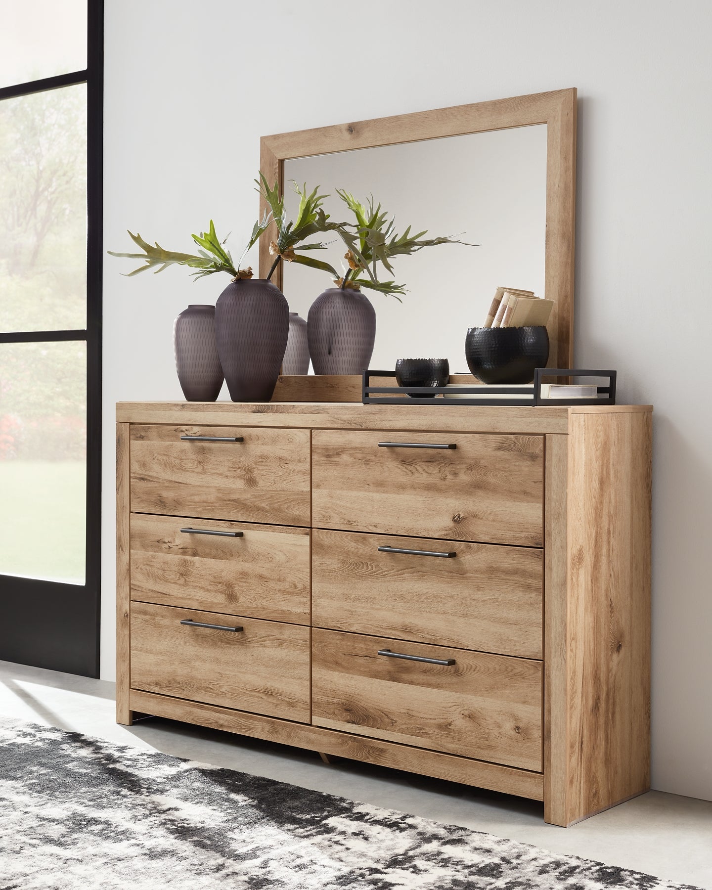 Hyanna Twin Panel Headboard, Dresser and Mirror