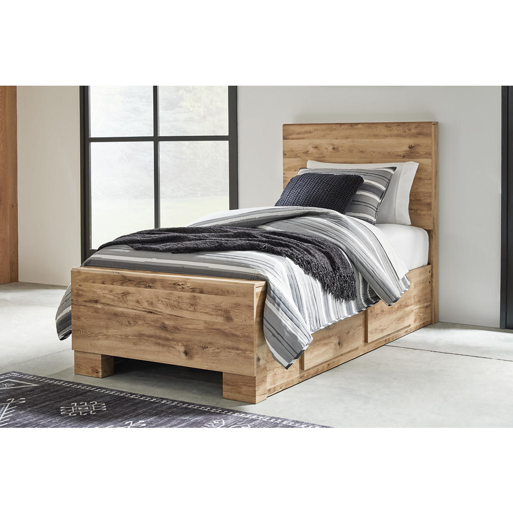 Hyanna Twin Panel Bed with 1 Side Storage Signature Design by Ashley® Beds