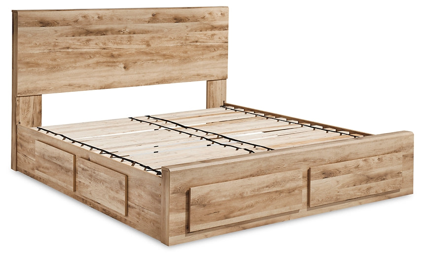 Hyanna King Panel Storage Bed with 2 Under Bed Storage Drawer