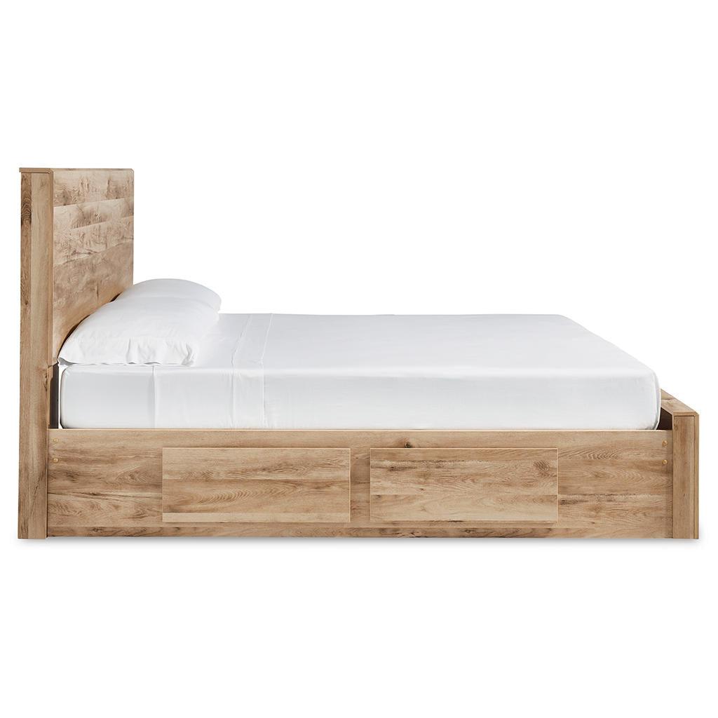 Hyanna Queen Storage Bed + 2 Under-Bed Units — Tan Brown Signature Design by Ashley® Bedroom