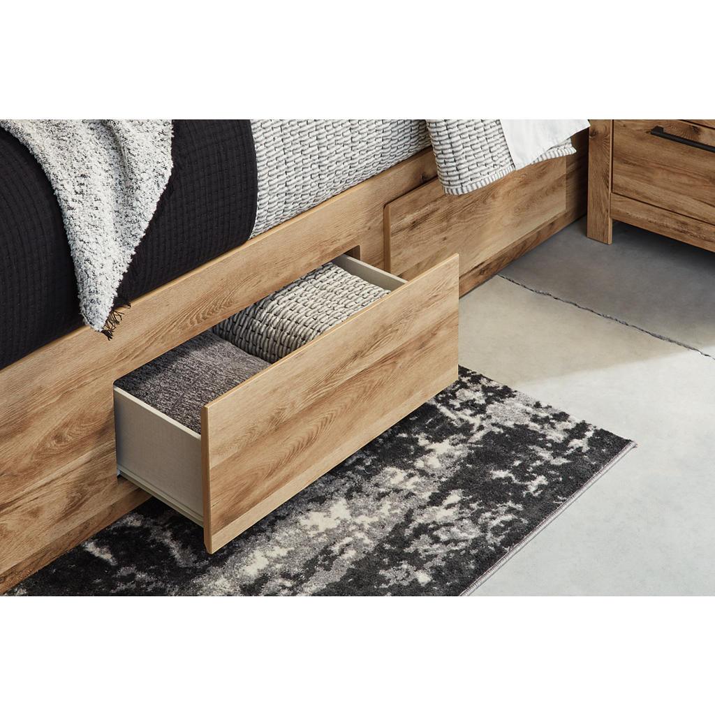 Hyanna Queen Storage Bed + 2 Under-Bed Units — Tan Brown Signature Design by Ashley® Bedroom