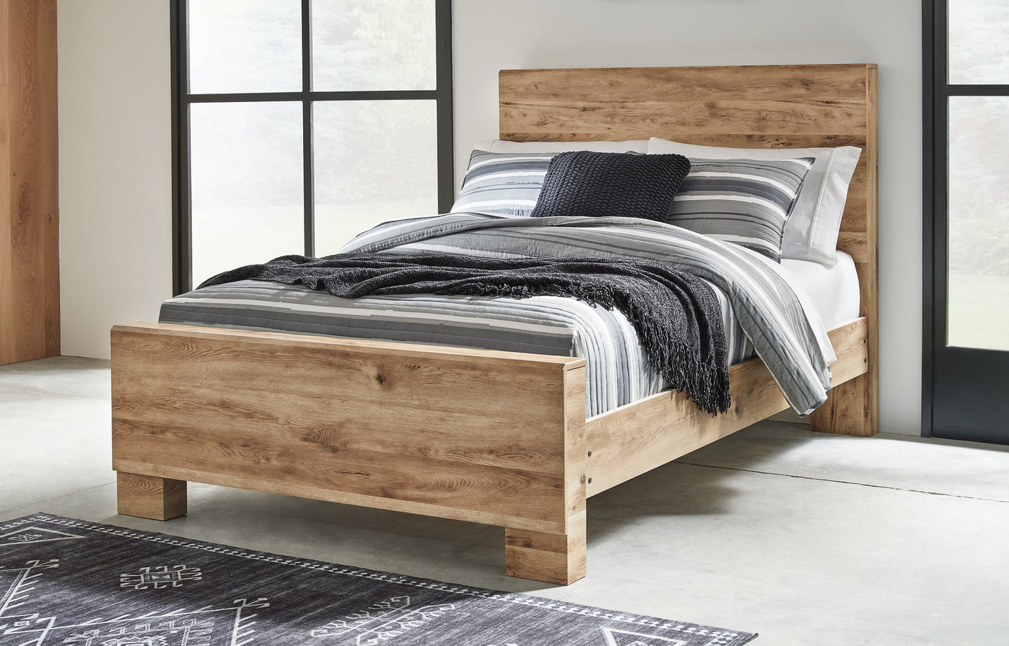 Hyanna Full Panel Bed, Dresser, Mirror and Nightstand