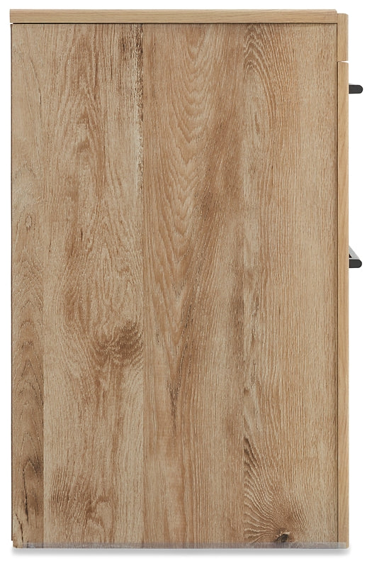 Hyanna Queen Panel Bed with Storage, Dresser, Mirror and Nightstand