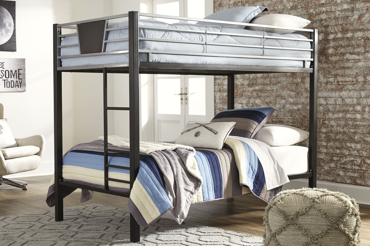 Dinsmore Twin over Twin Bunk Bed with Mattresses