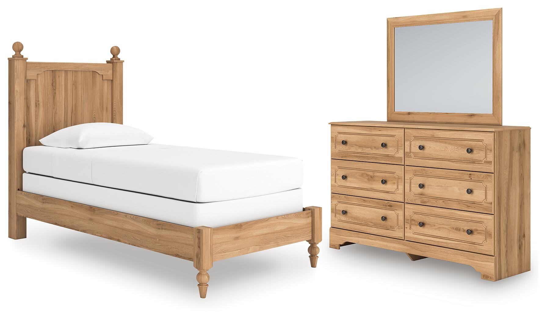Aleaport Twin Panel Bed, Dresser and Mirror — 3-Piece Set Signature Design by Ashley® Bedroom