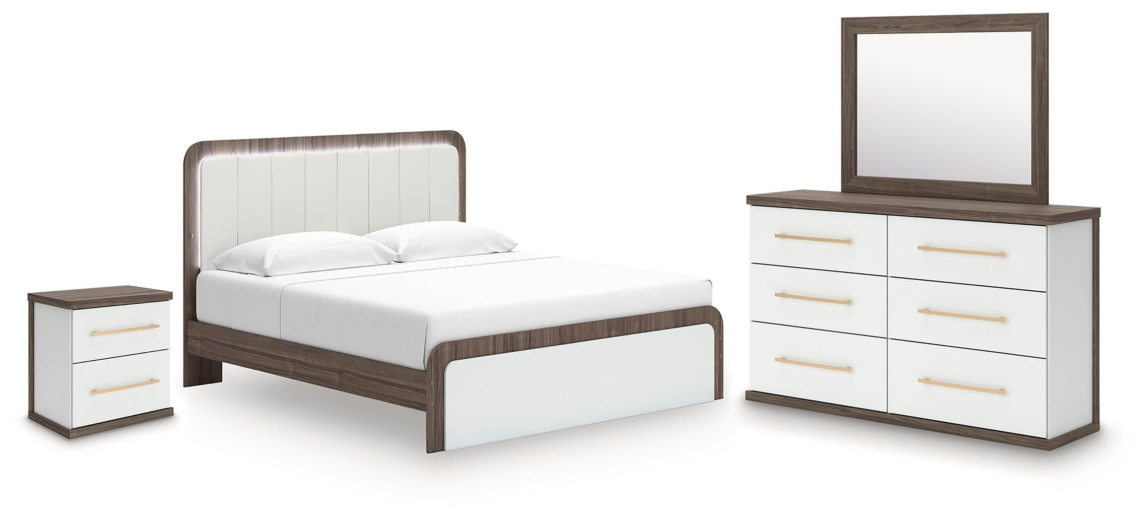 Kendanport King Platform Bed, Dresser, Mirror and Nightstand Signature Design by Ashley® Bedroom