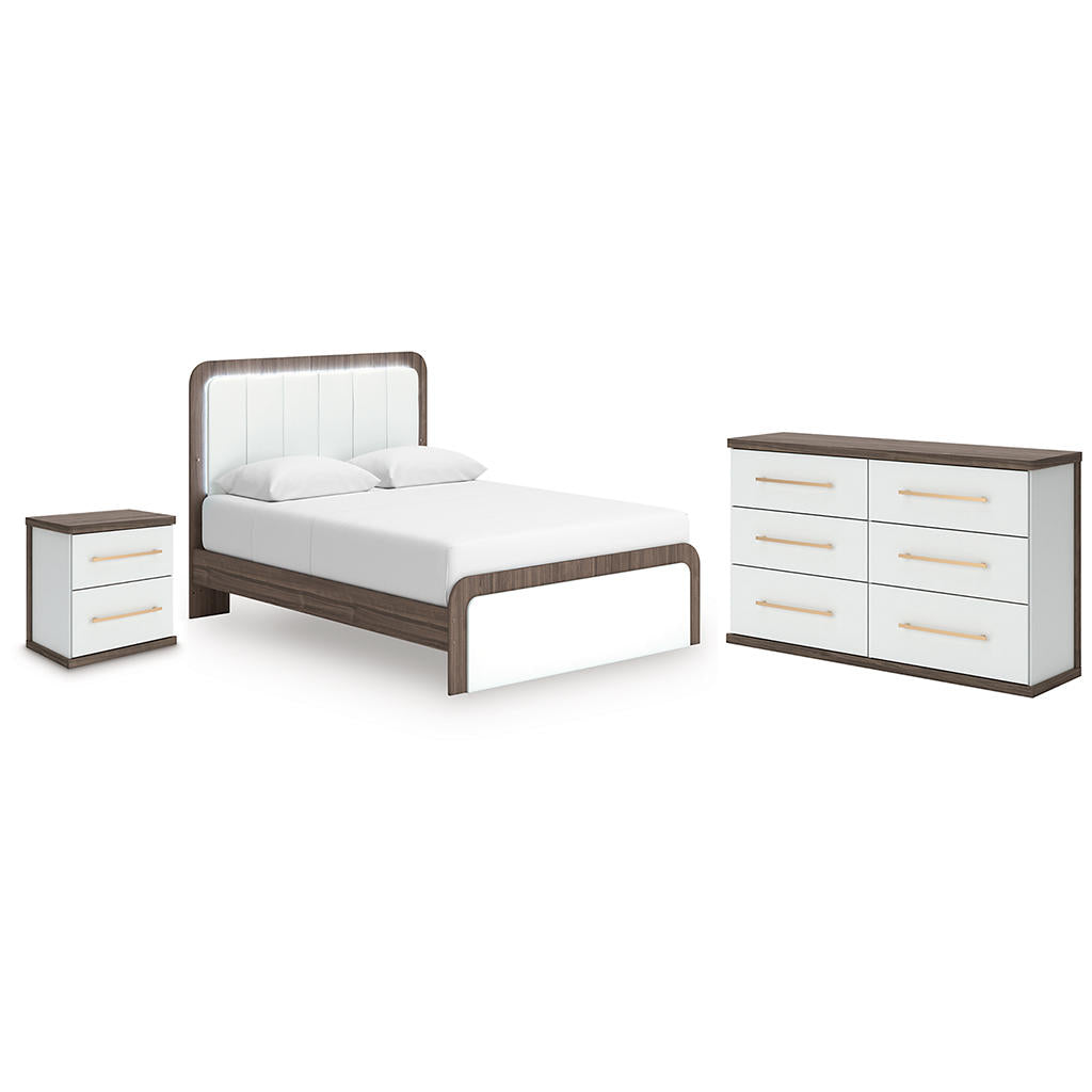 Kendanport Queen Upholstered Bed, Dresser and Nightstand Signature Design by Ashley® Uncategorized
