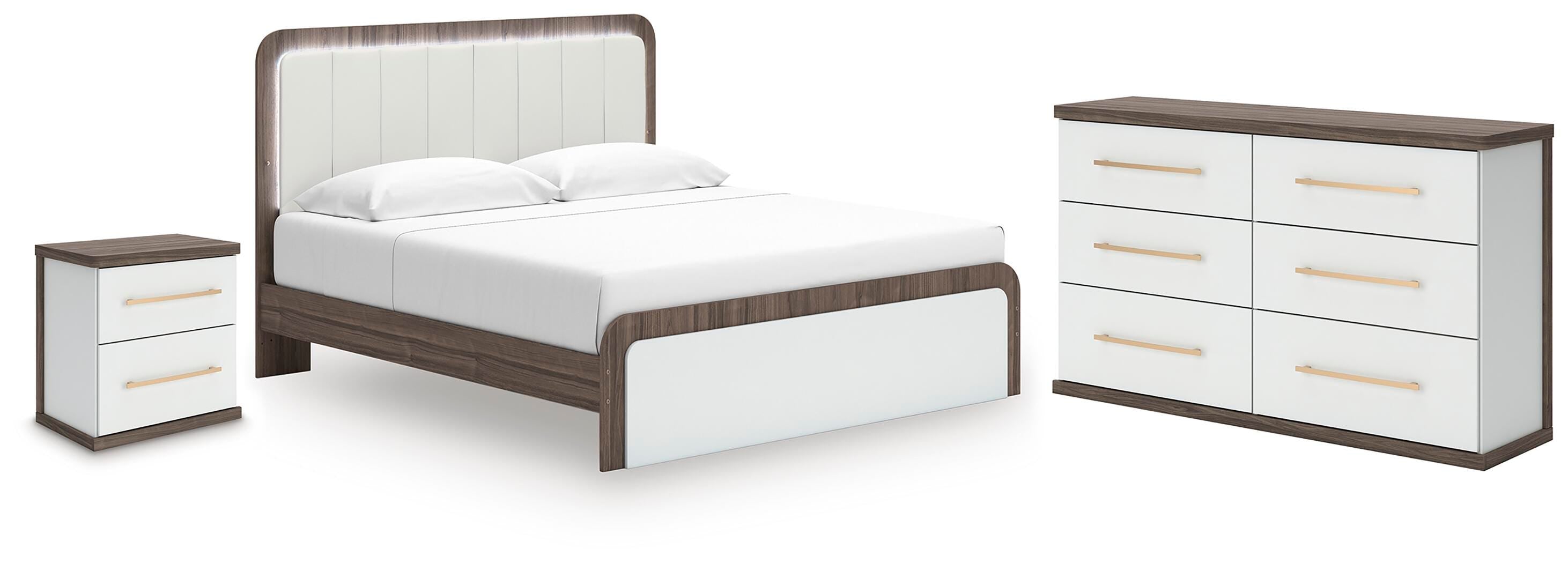 Kendanport King Platform Bed, Dresser, Mirror and Nightstand Signature Design by Ashley® Bedroom