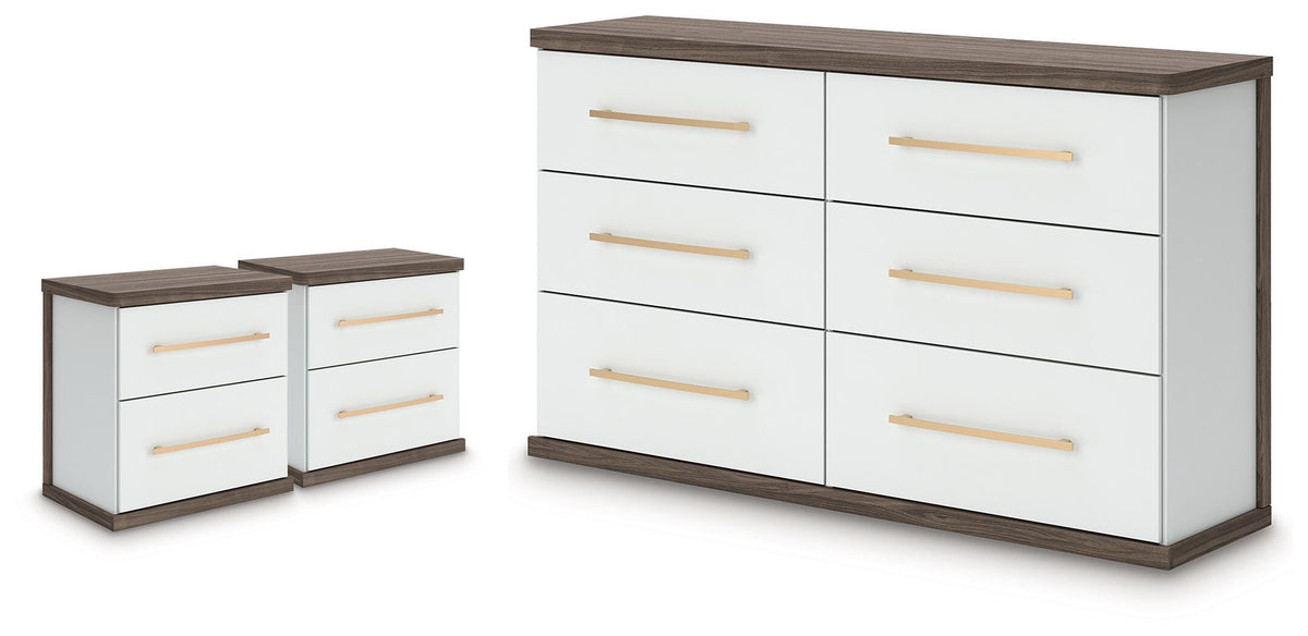 Kendanport Dresser and 2 Nightstands — 3-Piece Storage Set Signature Design by Ashley® Bedroom