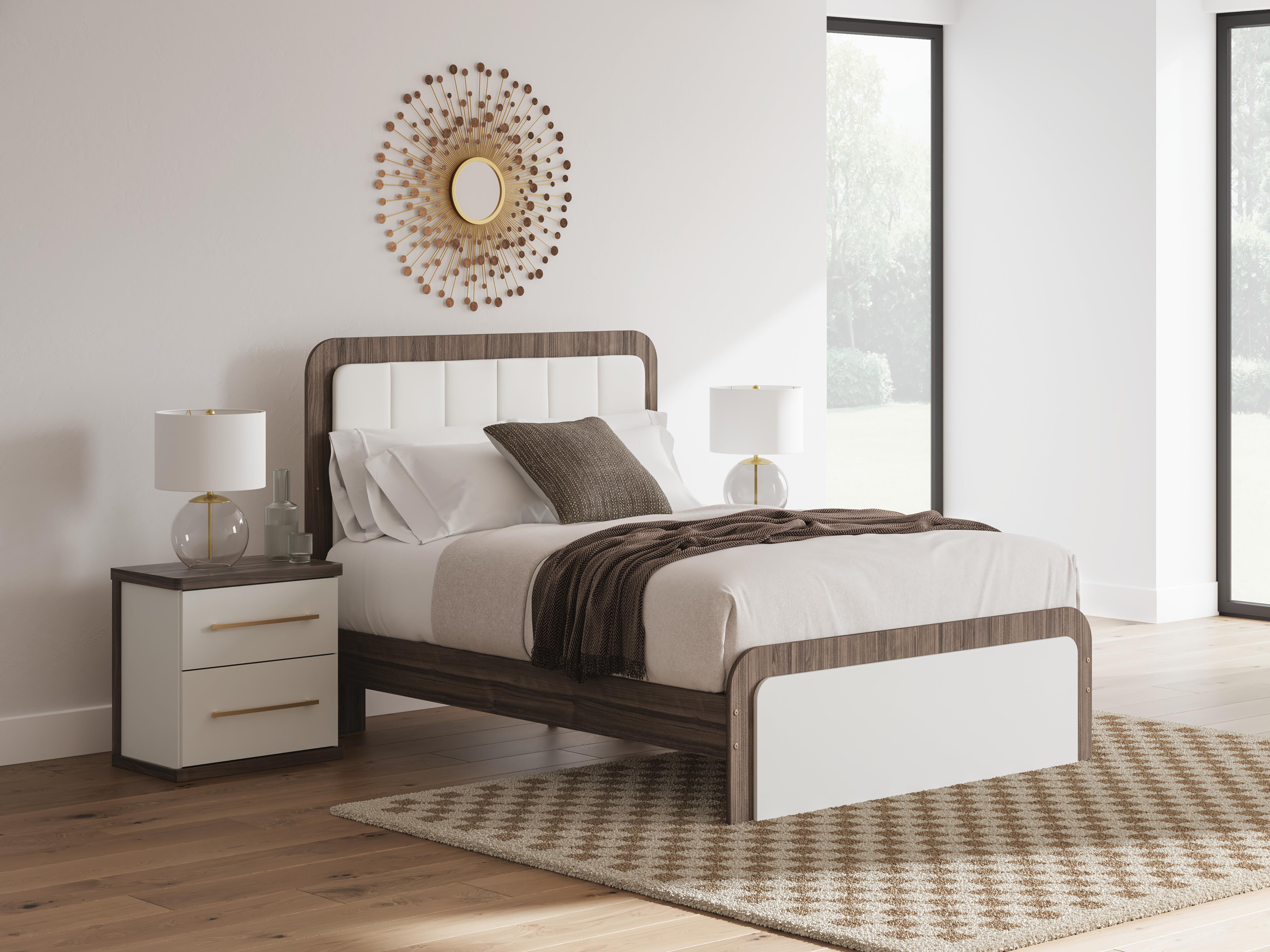 Kendanport Queen Upholstered Bed and 2 Nightstands — 3-Piece Signature Design by Ashley® Bedroom