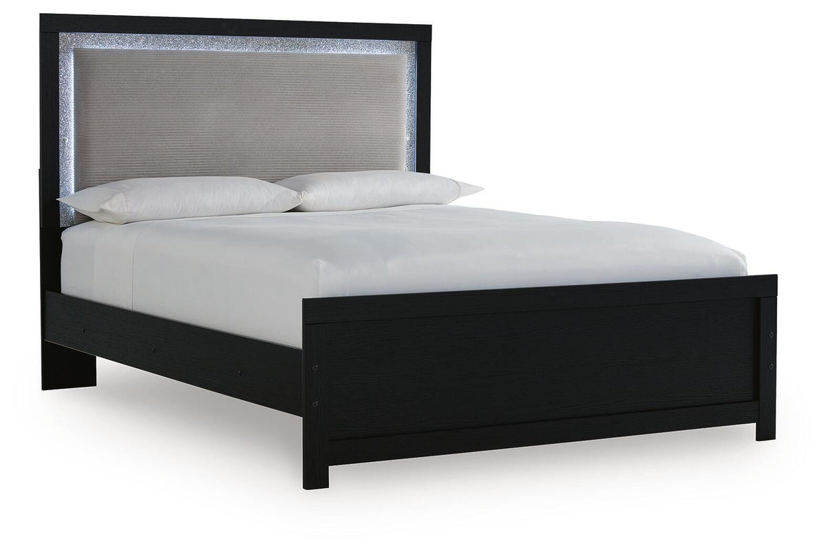 Maeling Queen Upholstered Panel Bed, Dresser and Mirror (1115) Signature Design by Ashley® Bedroom