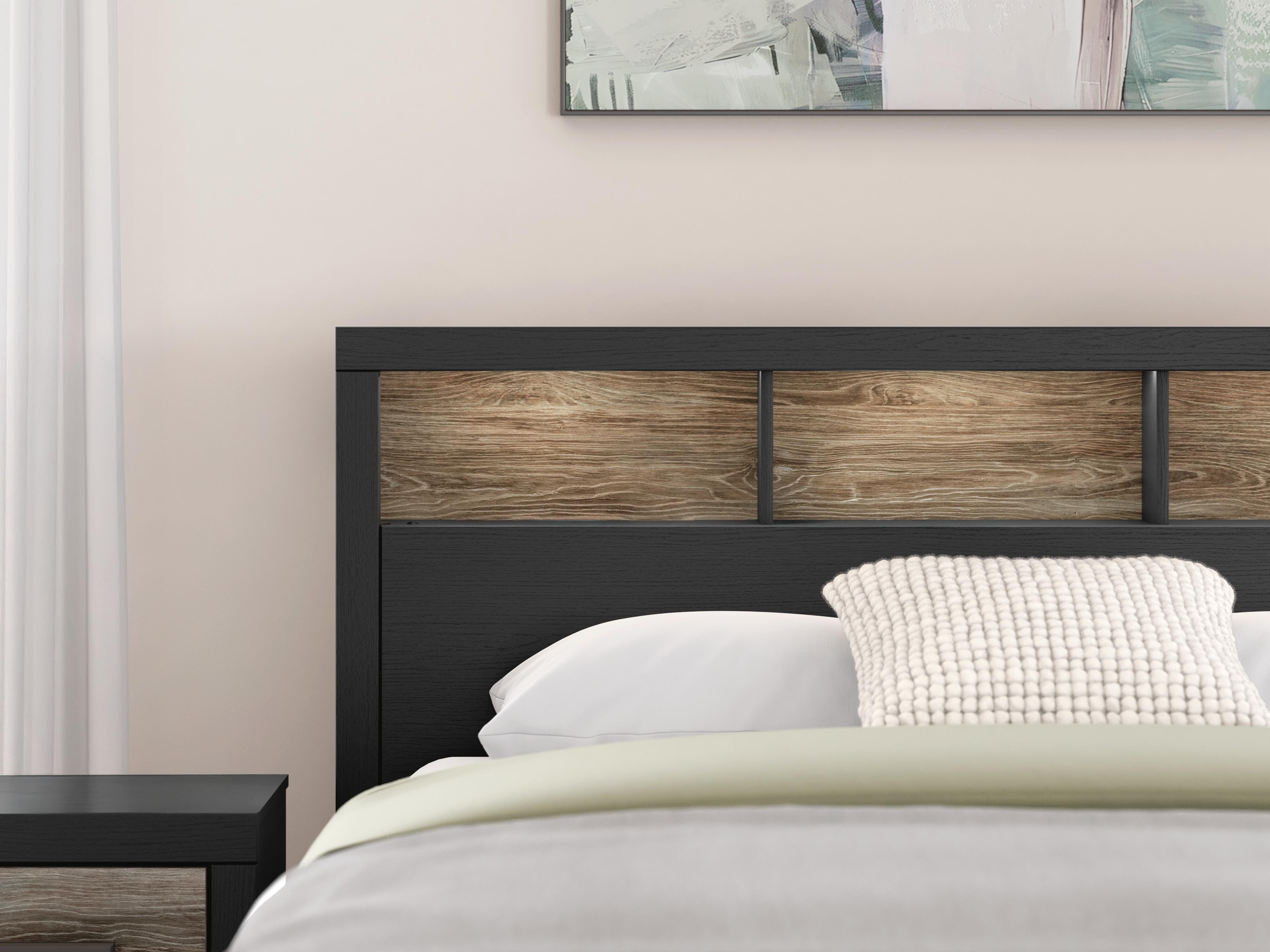 Broachmyn Lighted Queen Bookcase Headboard