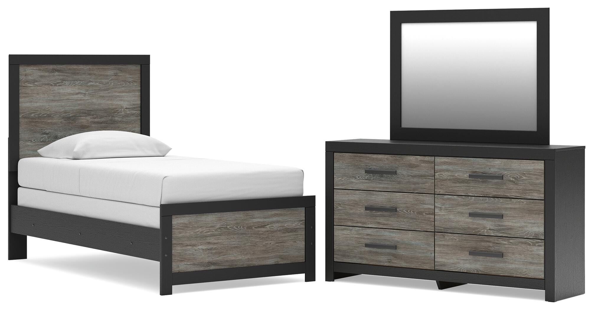 Broachmyn Twin Panel Bed, Dresser and Mirror (1118 Program) Signature Design by Ashley® Bedroom