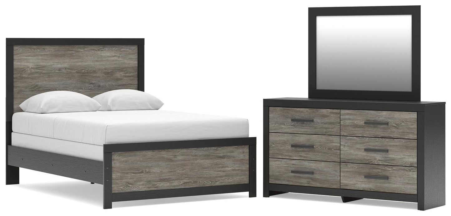 Broachmyn Full Panel Bed, Dresser and Mirror