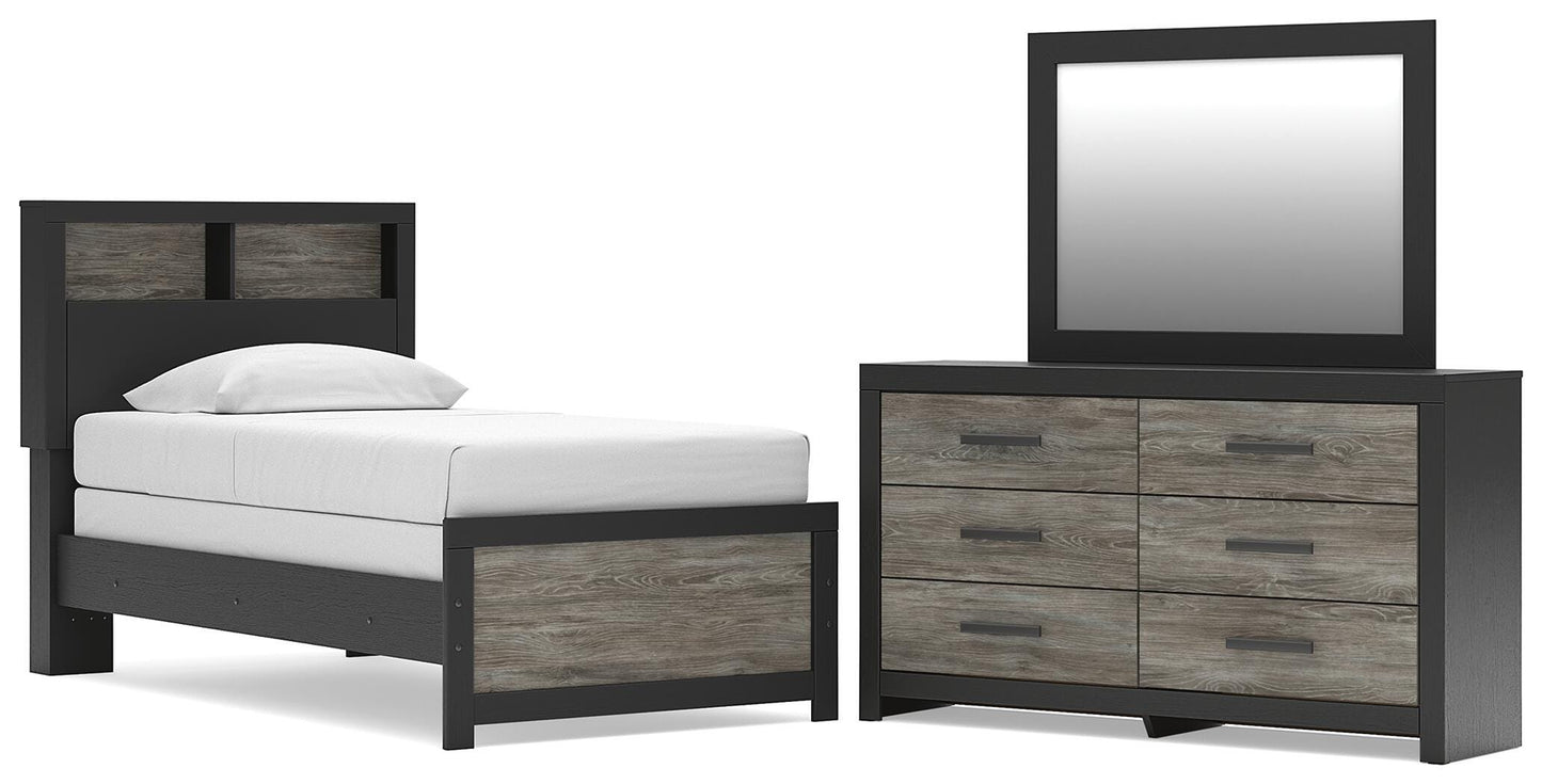 Broachmyn Twin Bookcase Bed, Dresser and Mirror — 3-Piece Signature Design by Ashley® Bedroom