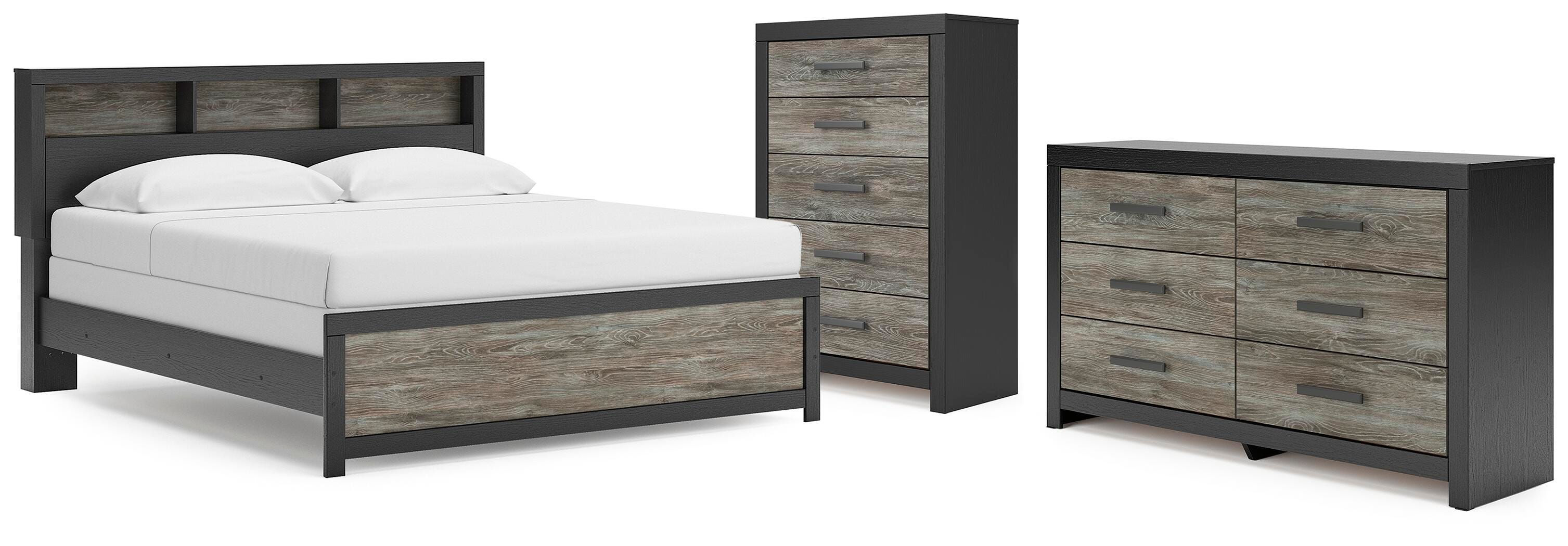 Broachmyn King Lighted Bookcase Bed, Dresser and Chest Signature Design by Ashley® Bedroom