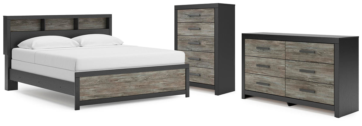 Broachmyn King Lighted Bookcase Bed, Dresser and Chest Signature Design by Ashley® Bedroom