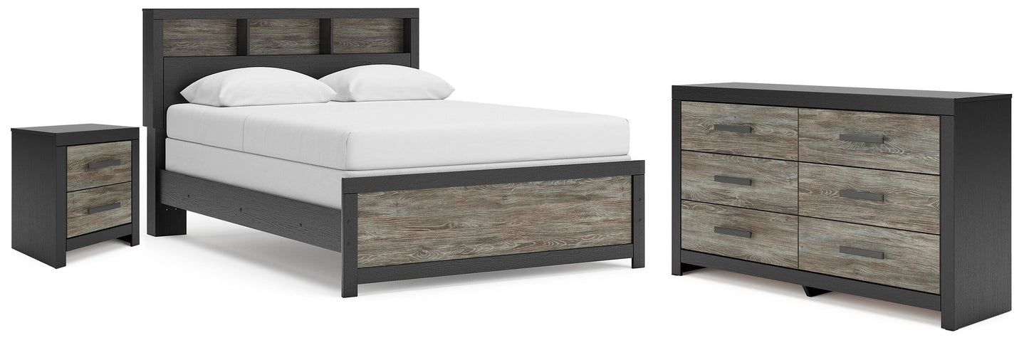 Broachmyn Queen Lighted Bookcase Bed, Dresser and Nightstand Signature Design by Ashley® Bedroom