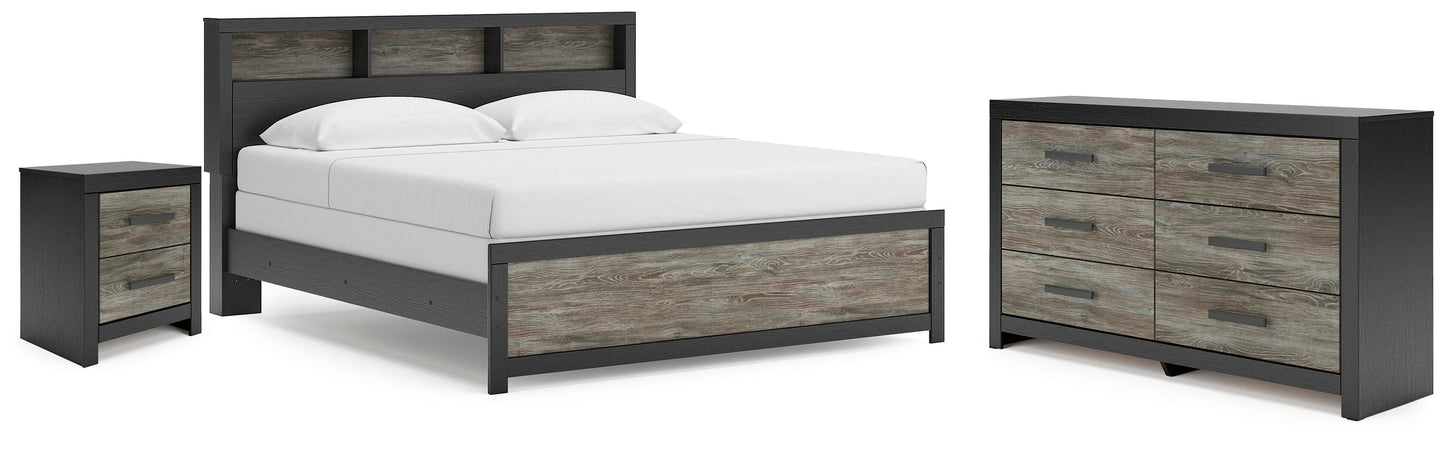 Broachmyn King Panel Bed, Dresser, and Nightstand