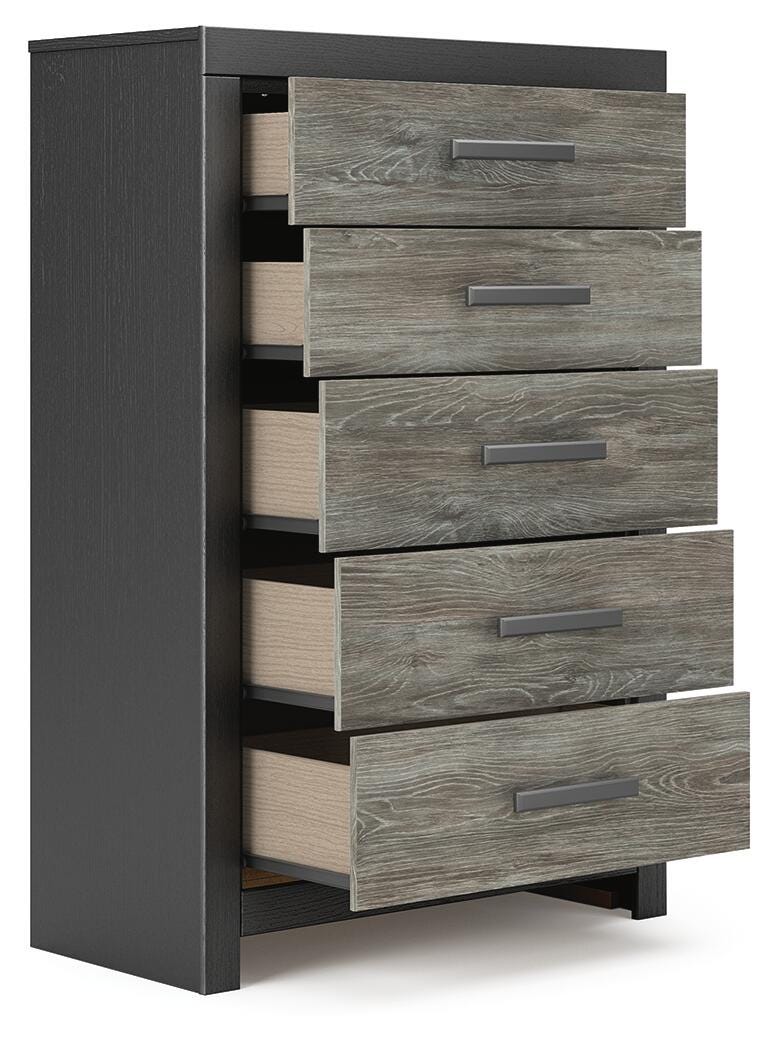 Broachmyn Queen Lighted Bookcase Bed, Chest and Nightstand Signature Design by Ashley® Bedroom