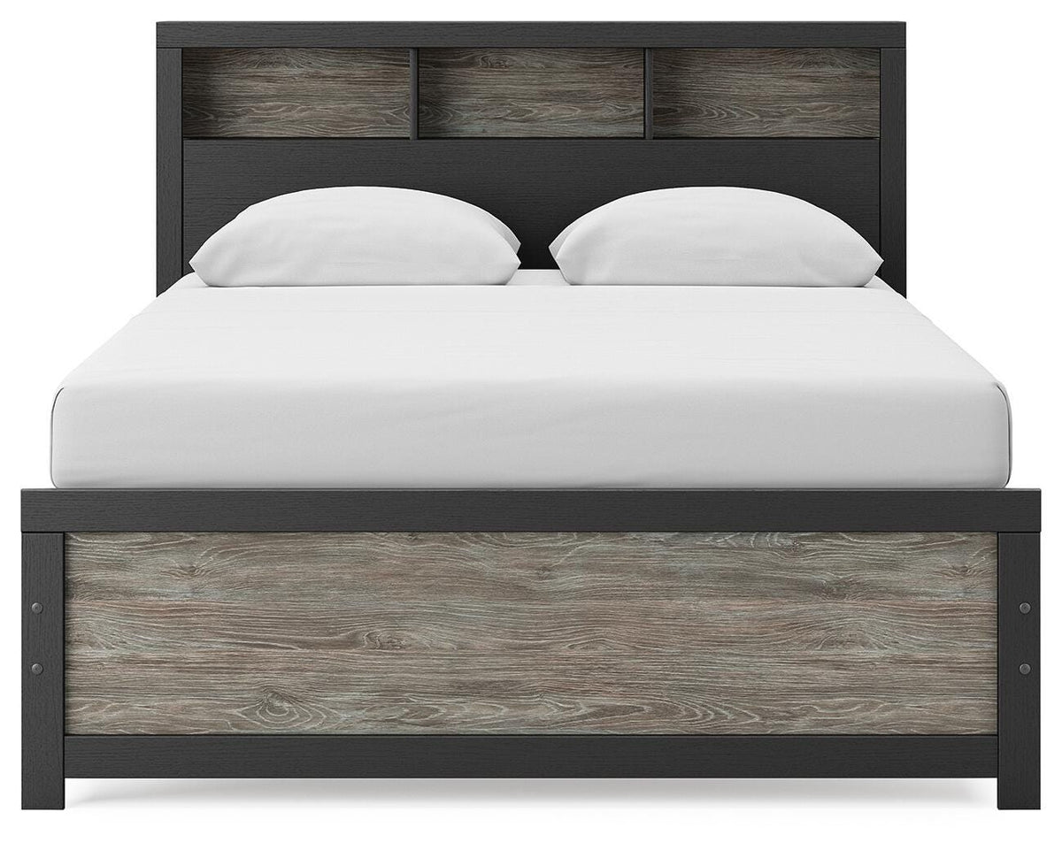 Broachmyn Queen Bookcase Bed, Dresser and Mirror — Unlit Signature Design by Ashley® Bedroom