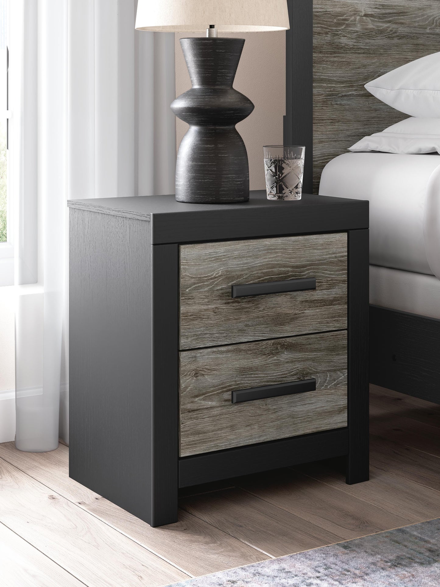 Broachmyn Queen Bookcase Panel Bed, Dresser, Mirror and Nightstand