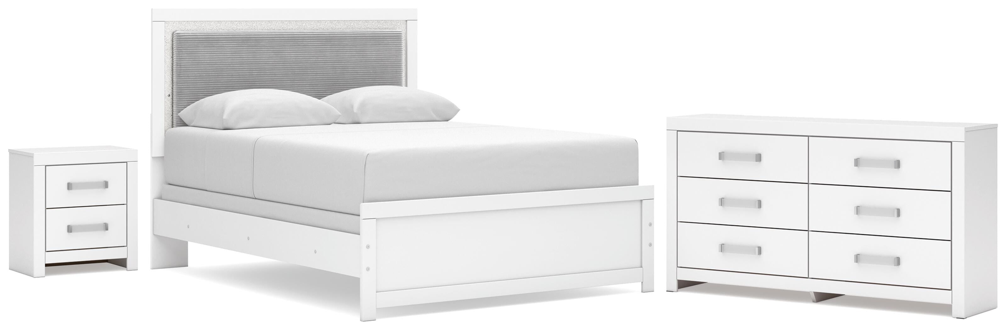 Maeling Queen Upholstered Bed, Dresser and Nightstand (1119) Signature Design by Ashley® Bedroom