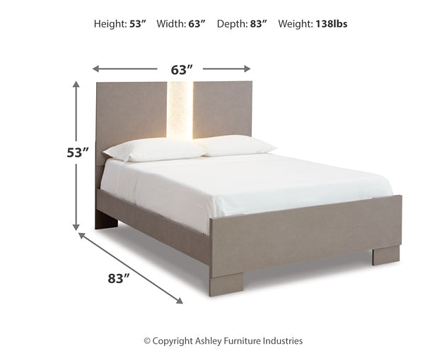 Surancha Full Panel Bed, Dresser and Mirror