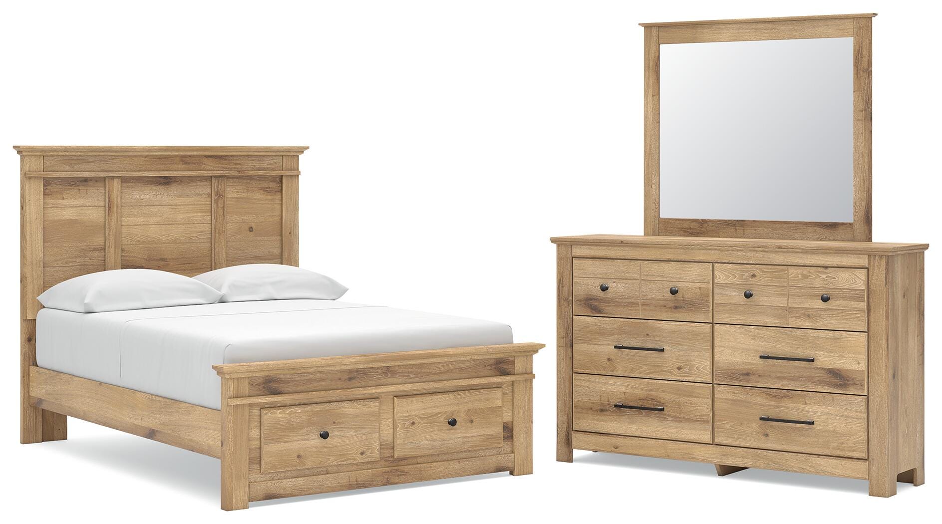 Makidern Full Panel Storage Bed, Dresser and Mirror Signature Design by Ashley® Bedroom
