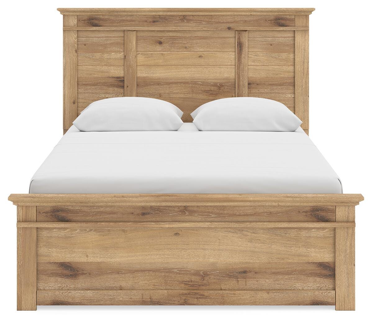 Makidern Queen Bed with 2 Underbed Units, Dresser and Mirror (B9)