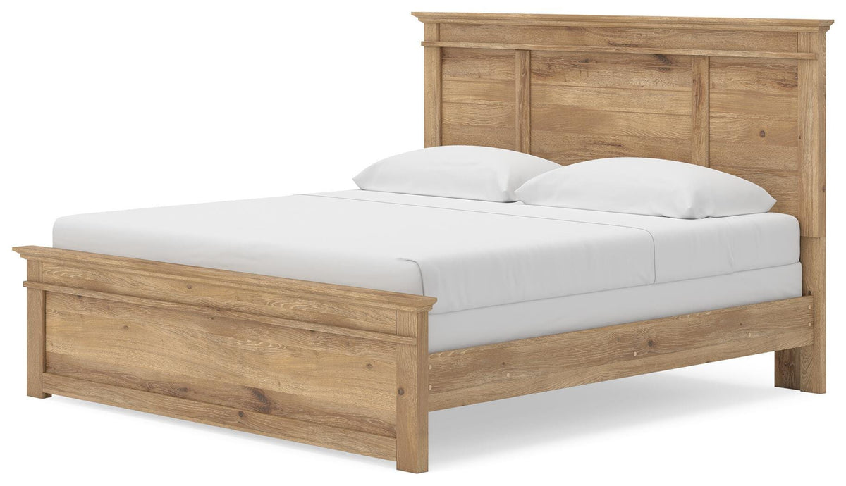 Makidern King Panel Bed, Dresser, Mirror and 2 Nightstands