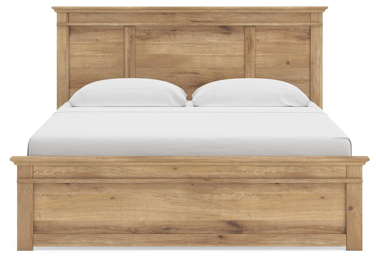 Makidern King Panel Bed, Dresser, Mirror and 2 Nightstands
