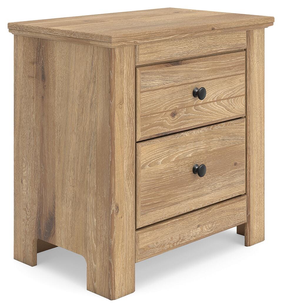 Makidern King Panel Bed, Dresser, Mirror and 2 Nightstands