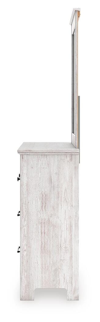 Makidern Twin Panel Bed, Dresser and Mirror