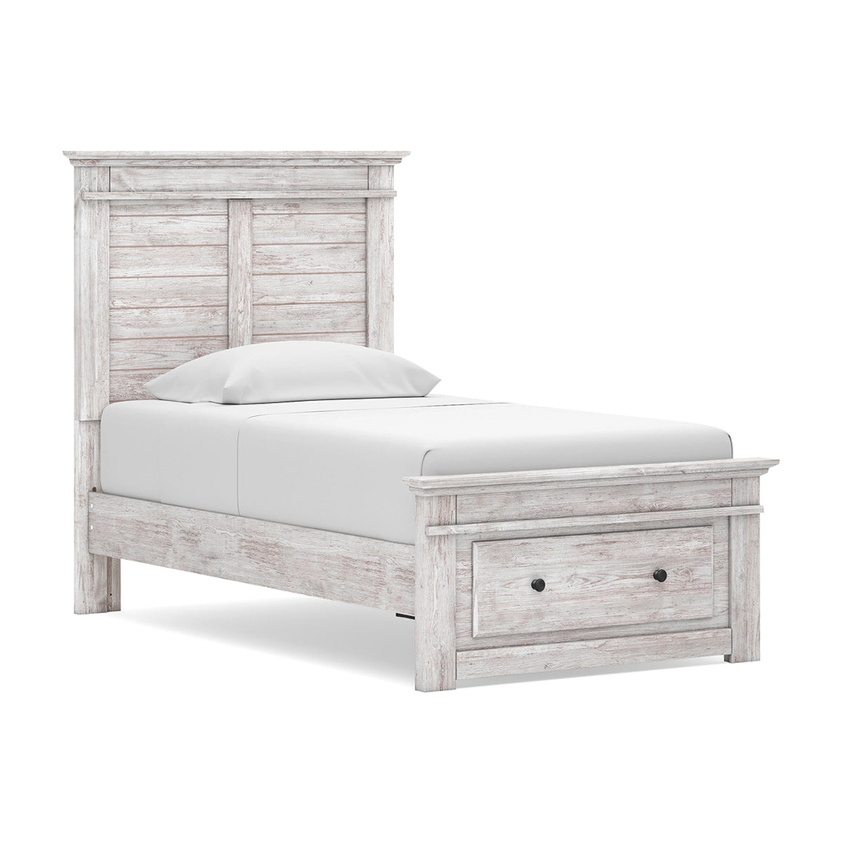 Makidern Twin Panel Storage Bed, Dresser and Mirror