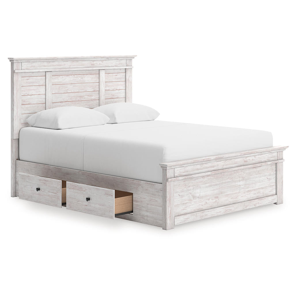 Makidern Queen Panel Bed with Storage, Dresser and Mirror Signature Design by Ashley® Uncategorized