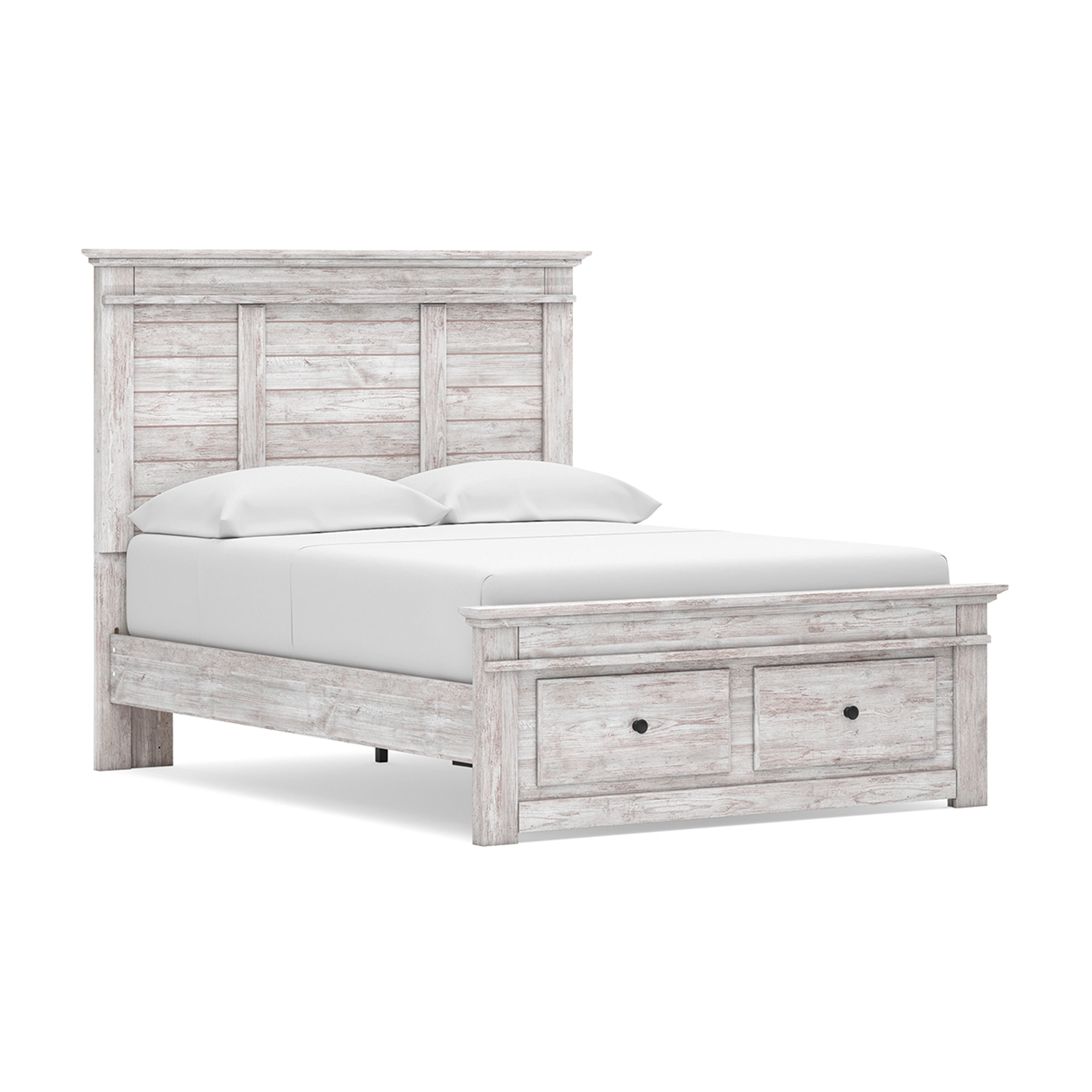 Makidern Full Panel Storage Bed, Dresser and Mirror