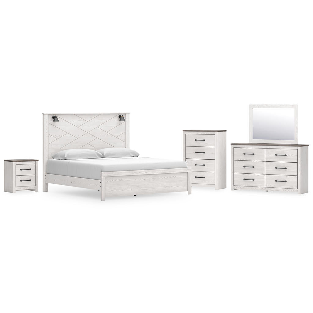 Gerridan King Panel Bed, Dresser, Mirror, Chest, and Nightstand Signature Design by Ashley® Uncategorized