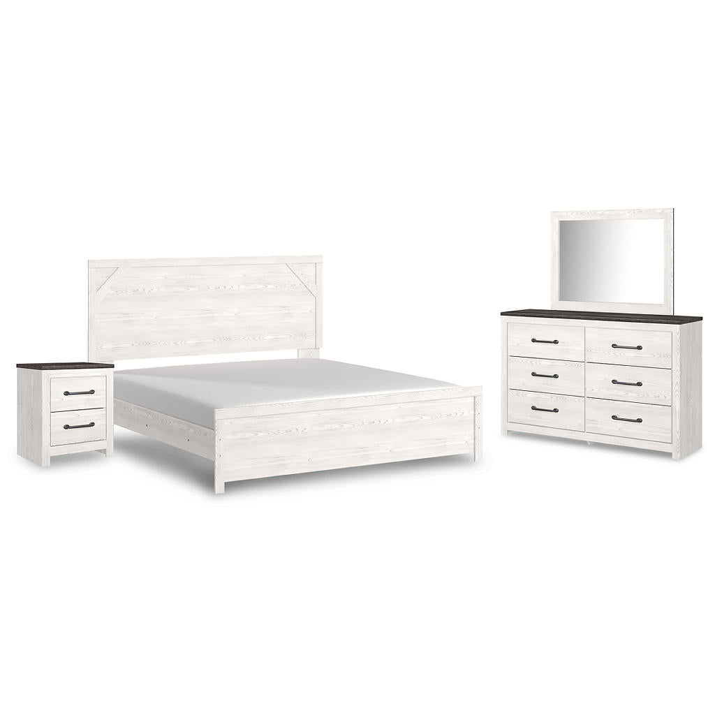 Gerridan King Panel Bed with Mirrored Dresser and Nightstand Signature Design by Ashley® Uncategorized