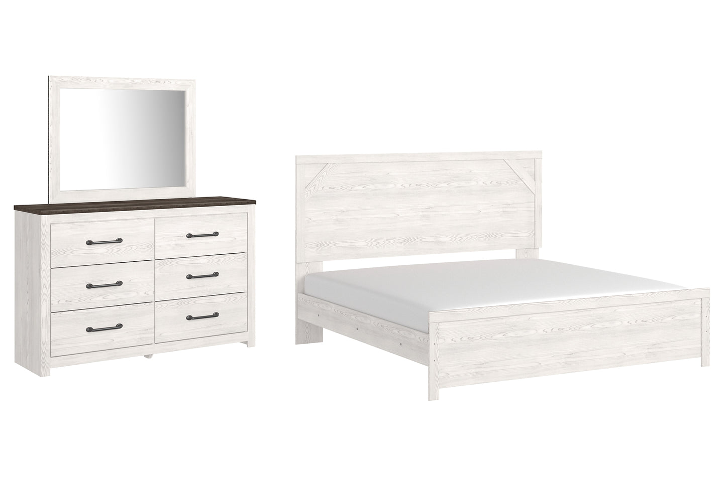 Gerridan King Panel Bed, Dresser and Mirror